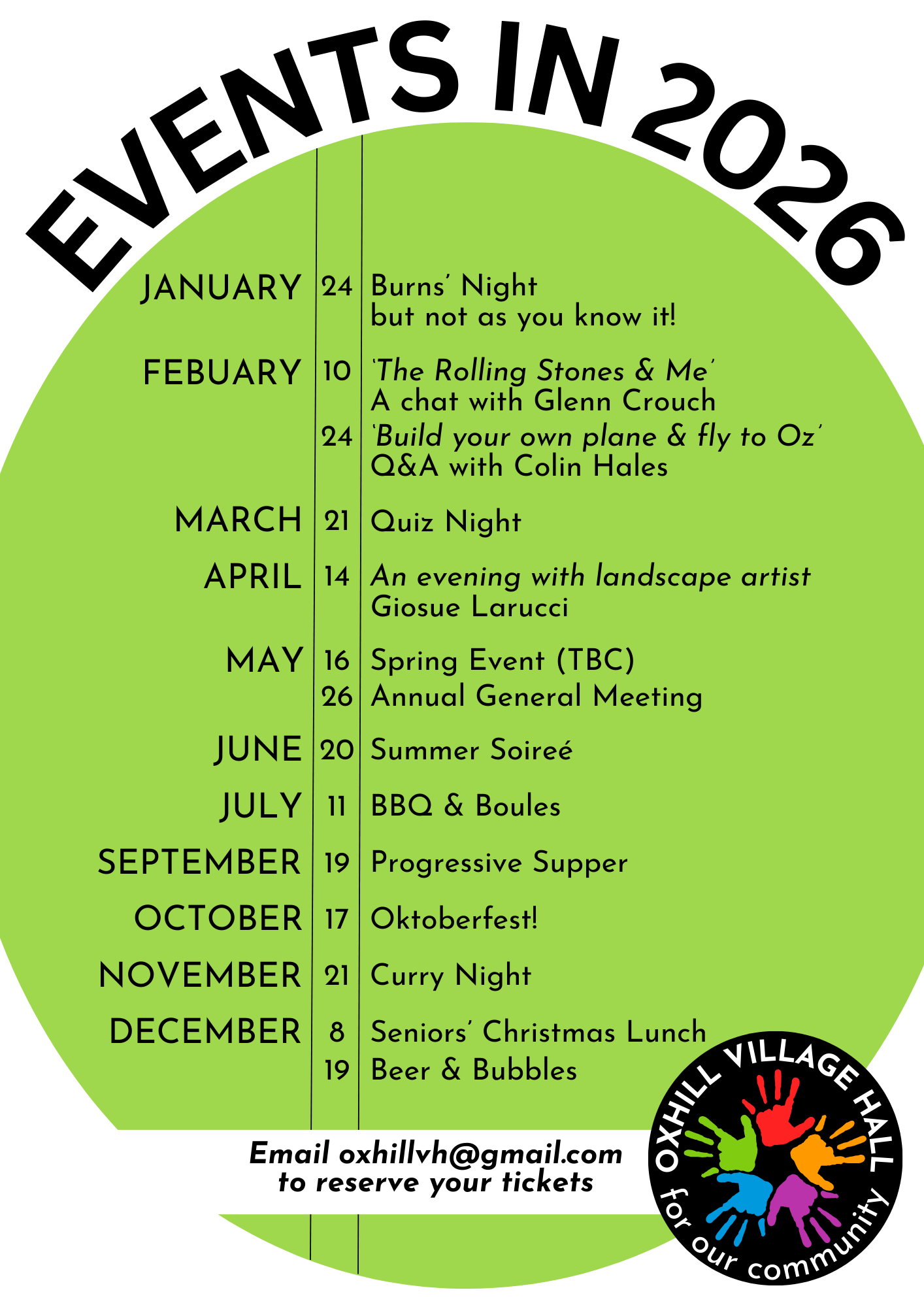 2025 Events Calendar